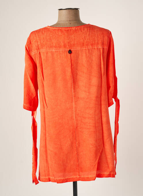 Tunique manches courtes orange MALOKA pour femme