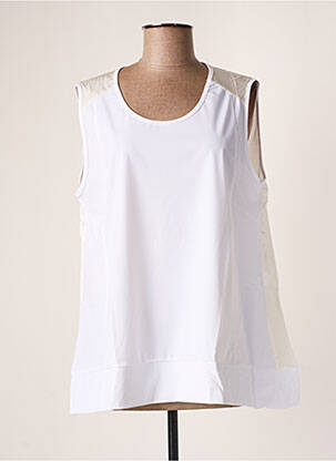 Top stretch sans manche blanc MALOKA femme