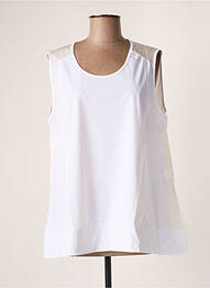 Top stretch sans manche blanc MALOKA femme