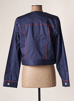 Veste casual col rond bleu PAUL BRIAL femme