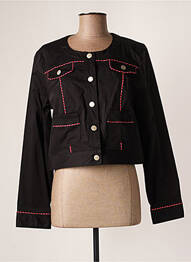 Veste casual col rond noir PAUL BRIAL femme