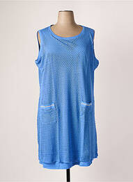 Robe mi-longue sans manche sans manche bleu MALOKA femme