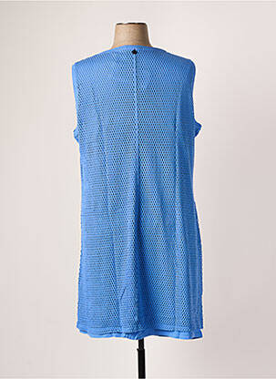 Robe mi-longue sans manche sans manche bleu MALOKA femme