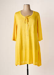 Gilet manches longues jaune MALOKA pour femme seconde vue