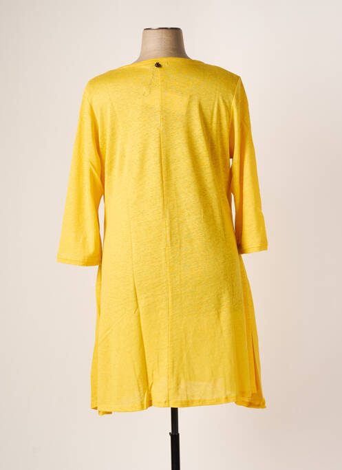 Gilet manches longues jaune MALOKA pour femme