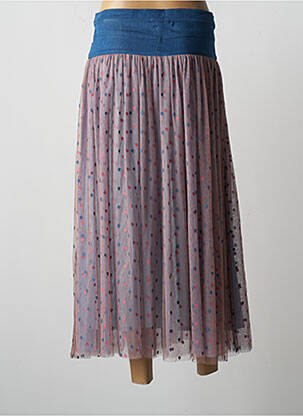 Jupe mi-longue taille haute rose PAUL BRIAL femme