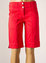 Bermuda tissage popeline taille normale rouge PAUL BRIAL femme
