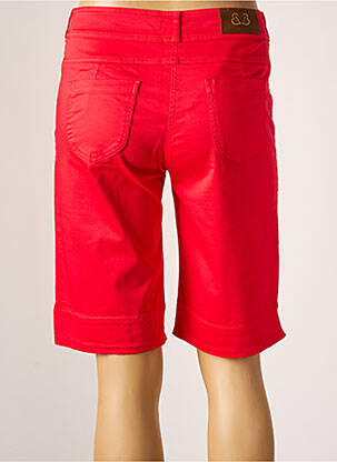 Bermuda tissage popeline taille normale rouge PAUL BRIAL femme