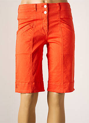 Bermuda tissage popeline taille normale orange PAUL BRIAL femme