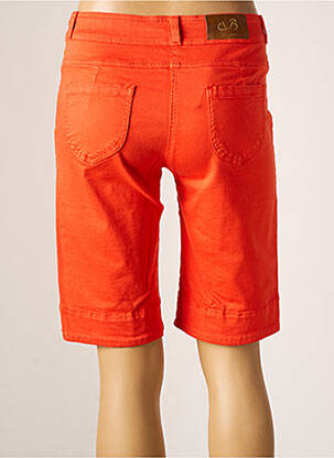 Bermuda tissage popeline taille normale orange PAUL BRIAL femme