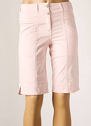 Bermuda tissage popeline taille normale rose PAUL BRIAL femme