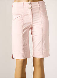Bermuda tissage popeline taille normale rose PAUL BRIAL femme