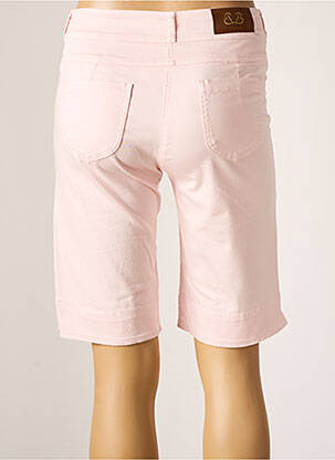 Bermuda tissage popeline taille normale rose PAUL BRIAL femme