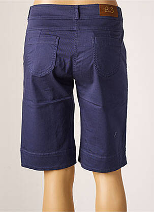 Bermuda tissage popeline taille normale bleu PAUL BRIAL femme