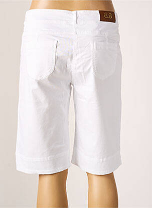 Bermuda tissage popeline taille normale blanc PAUL BRIAL femme