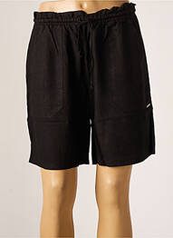Bermuda taille élastique taille normale noir MALOKA femme