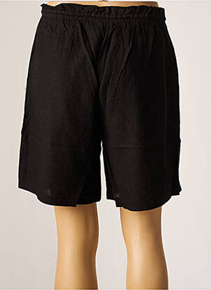 Bermuda taille élastique taille normale noir MALOKA femme