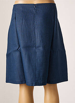 Jupe mi-longue coupe évasée bleu MALOKA femme