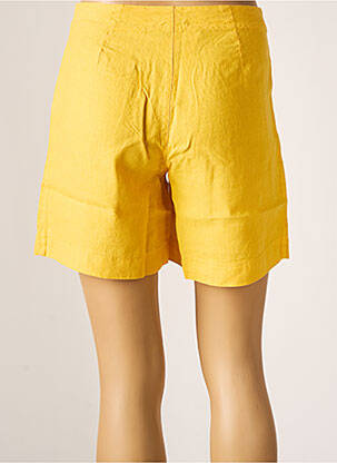 Bermuda coupe droite taille normale jaune MALOKA femme