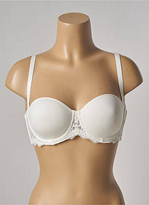 Soutien-gorge effet matière satinée haut soutien-gorge balconnet beige SIMONE PERELE femme
