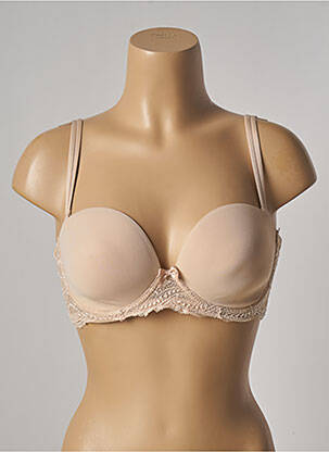 Soutien-gorge effet matière satinée haut soutien-gorge moulé chair SIMONE femme