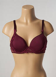 Soutien-gorge effet matière satinée haut soutien-gorge moulé rouge SIMONE PERELE femme