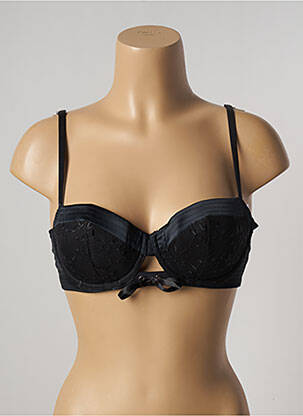 Soutien-gorge effet matière satinée haut soutien-gorge balconnet noir SIMONE PERELE femme