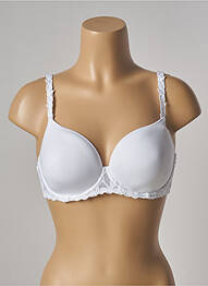 Soutien-gorge effet matière satinée haut soutien-gorge moulé blanc SIMONE PERELE femme
