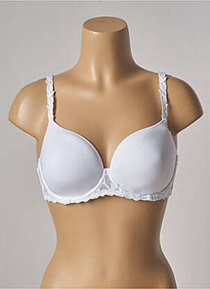 Soutien-gorge effet matière satinée haut soutien-gorge moulé blanc SIMONE PERELE femme