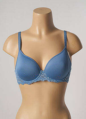 Soutien-gorge effet matière satinée haut soutien-gorge moulé bleu SIMONE PERELE femme