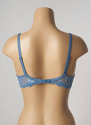 Soutien-gorge effet matière satinée haut soutien-gorge moulé bleu SIMONE PERELE femme