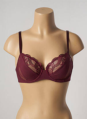 Soutien-gorge broderie haut soutien-gorge emboitant rouge SIMONE PERELE femme