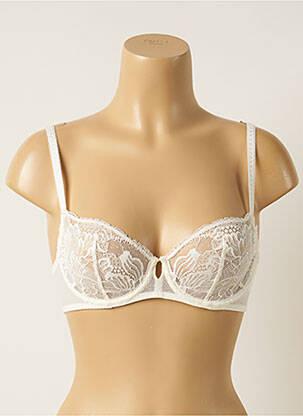 Soutien-gorge tissage dentelle haut soutien-gorge emboitant beige SIMONE PERELE femme