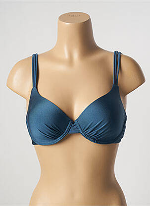 Haut de maillot de bain stretch haut soutien-gorge moulé bleu BARTS femme