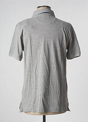 Polo tissage chiné manches courtes gris DAN JOHN homme
