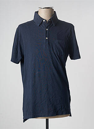 Polo tissage jersey manches courtes bleu DAN JOHN homme