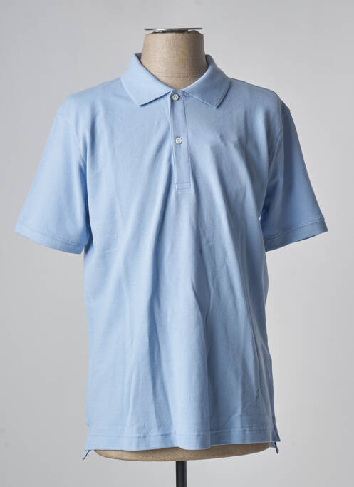 Polo stretch manches courtes bleu DAN JOHN homme