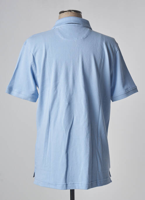 Polo stretch manches courtes bleu DAN JOHN homme