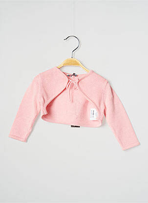 Boléro fermeture liens à nouer rose J.O MILANO fille
