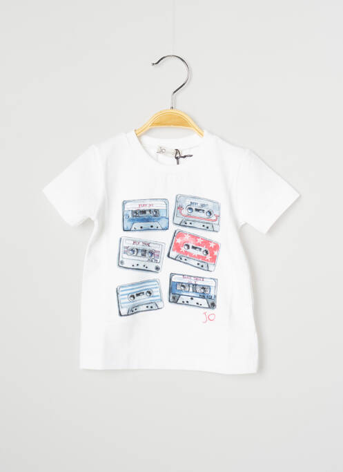 T-shirt tissage jersey manches courtes blanc J.O MILANO garcon