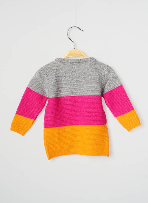 Pull tunique rose J.O MILANO pour fille