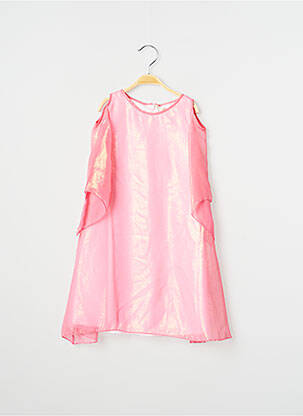 Robe mi-longue col rond manches longues rose SAFER BABY fille