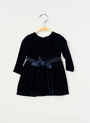 Robe mi-longue fermeture zippée au dos manches longues bleu J.O MILANO fille