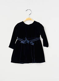Robe mi-longue fermeture zippée au dos manches longues bleu J.O MILANO fille