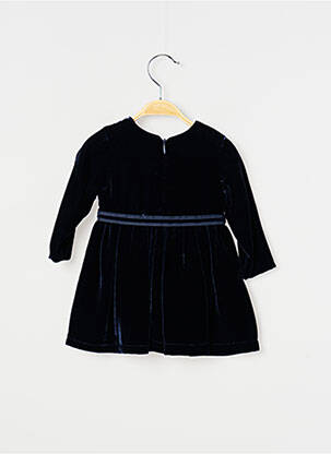 Robe mi-longue fermeture zippée au dos manches longues bleu J.O MILANO fille