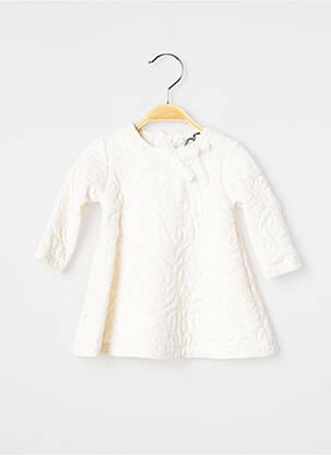 Robe mi-longue fermeture zippée au dos manches longues beige J.O MILANO fille