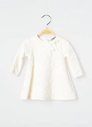 Robe mi-longue fermeture zippée au dos manches longues beige J.O MILANO fille