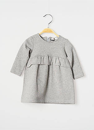 Robe mi-longue fermeture zippée au dos manches longues gris J.O MILANO fille