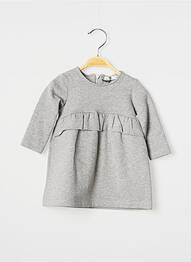 Robe mi-longue fermeture zippée au dos manches longues gris J.O MILANO fille