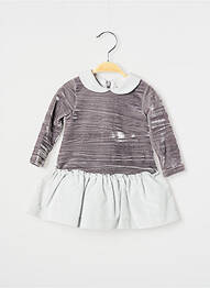 Robe mi-longue col claudine manches longues gris SAFER BABY fille